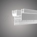 DORMANT 2 RAILS AVEC CJOINT DROITE 67102 BLANC S67000 TPR